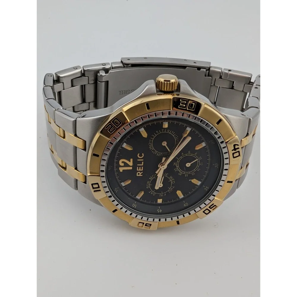 Relic Multifunction Watch Men 42mm‎ Case Two Tone 7.25